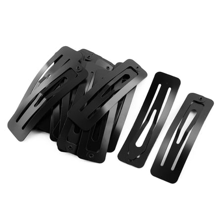 Rectangle Shape Bendy Snap Hair Clips Barrettes Hairpins Black 6.8cm ...