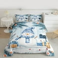 thumbnail image 2 of Manfei Lovely Xmas Snowman Bedding Comforter Set,Teens Christmas Gifts Twin Comforter Sets,Happy New Year Bedding Set For Boys Girls,Luxury Bedroom Decor Reversible,2-Piece, 2 of 8