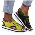thumbnail image 3 of Bmisegm CWomen's Wedge Casual Sandals Fashionable Comfortable and Loose Sandals Sandals Women Summer Yellow 9, 3 of 8