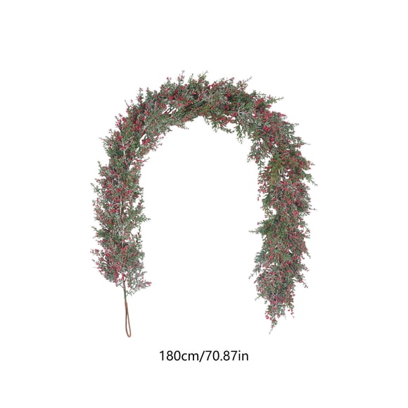 Enredaderas artificiales de hojas con bayas rojas para la decoración del hogar,patio o jardín.Vegetación artificial para decoración interior y exterior.Enredaderas de plástico para colgar en