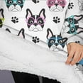 thumbnail image 3 of Oversized Wearable Blanket Hoodie,French Bulldog with Glasses White Sherpa Blanket Hoodie with Super Pockets,Super Warm Fuzzy Pullover for Women & Men, 3 of 6