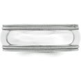 thumbnail image 2 of Solid 14k White Gold 8.2mm Double Milgrain Comfort Fit Wedding Band Size 8.5 - Ring Size 8.5, 2 of 6