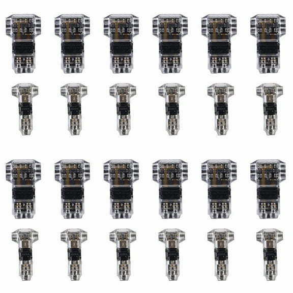 T Tap Wire Connectors for 14-18 AWG Wires, No Wire Stripping 3 Way Wire Connectors Combo,Wire Splice Connectors 24 Pack