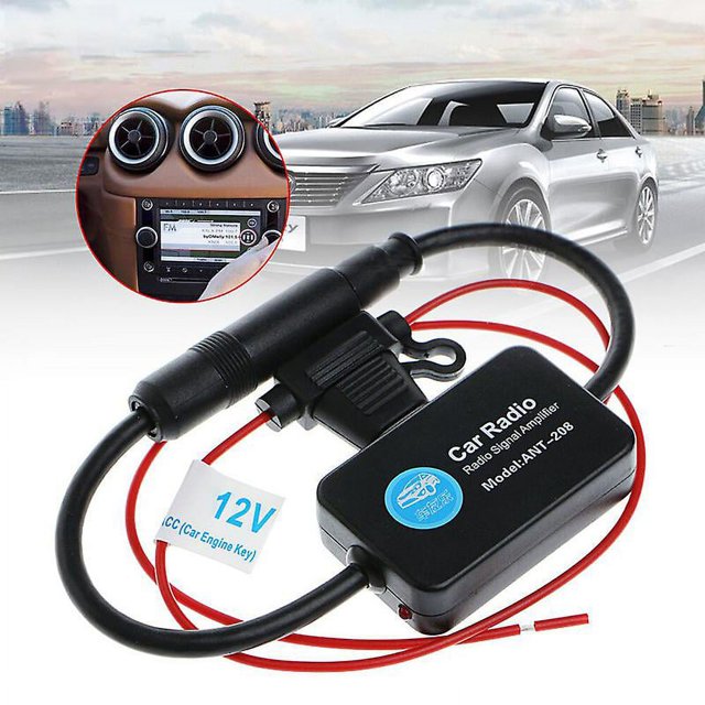 Amplificador de señal de antena Fm para coche, Radio Universal de 12v, amplificador para vehículo marino, barco, amplificador Fm de 330mm Sincero Electrónica