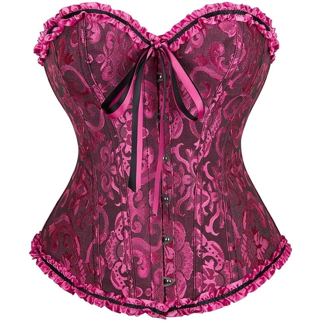 SZIVYSHI Corsé Tops para Mujer, Bustier Shapewear Lencería, Cintura de Encaje Push Up Body