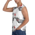 thumbnail image 3 of Bingfone Moose Kissing Under Mistletoe Pattern Men's Tank Tops Workout Sleeveless Tee Shirts Running Beach Tanks for Men-Medium, 3 of 7