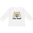 thumbnail image 3 of Inktastic 4th Birthday Rainbow 4 Year Old Girl Girls Long Sleeve Toddler T-Shirt, 3 of 5