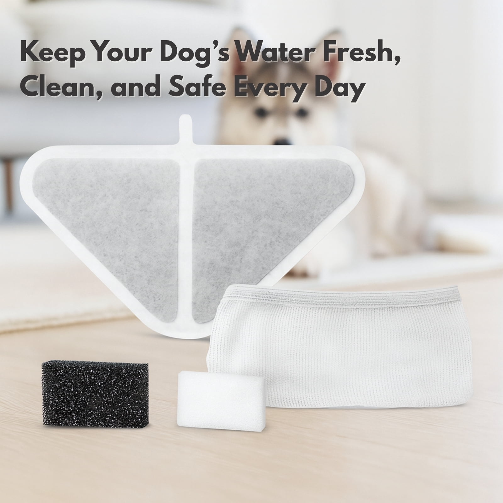 Nispira Pet Fountain Filter Replacements for Kastty 230oz/7L Dog Cat Water Fountain, 5-Layer Filtration System for Clean and Fresh Water, 24 Pack