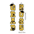 thumbnail image 3 of Graduation Banner Party Decorations Door Hanging Scene Setups GRAD Letters Numbers Bachelor Cap Pattern 71x12 Inches, 3 of 6
