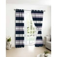thumbnail image 4 of Fsddascl Purple Navy Blue Striped Blackout Curtains for Bedroom/Living Room, Thermal Insulated Kitchen Curtains, Abstract Gradient Lines Art Grommet Darkening Window Treatment Drapes 42"x84"x2, 4 of 8