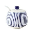 thumbnail image 1 of Haifle Sugar Bowl With Lid And Spoon, Sugar Storage Jar, Sugar Pot, Sugar Container Spice Jar, Sugar Dispenser Serving For Sugar-Blue 3-1, 1 of 6