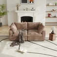 thumbnail image 3 of The Magic Home Modular Sectional Sofa, 78.74" Oversized Loveseat Sofa, Plush Deep Seat Cloud Sofa Couch for Living Room, Apartment, Couch Cushion Covers Removable ( Brown Couch, Loveseat), 3 of 17