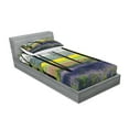 thumbnail image 2 of Ambesonne Floral Fitted Sheet & Pillow Sham Set, Bluebells Forest Rural, Twin, Purple Yellow Green, 2 of 2