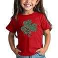 thumbnail image 2 of St. Patricks Day Shirts for Girls Crew Neck Short Sleeve Loose Funny Shamrock Summer Tops T-Shirts Toddler To Big Kid 12-13 Years, 2 of 5