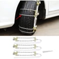 thumbnail image 4 of Juego de 3 cadenas antideslizantes de acero para una conducción segura en invierno, cadenas de tracción para nieve de tamaño mediano para automóviles, SUV y camiones, 4 of 5