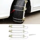 thumbnail image 4 of Juego de 3 cadenas antideslizantes de acero para una conducción segura en invierno, cadenas de tracción para nieve de tamaño mediano para automóviles, SUV y camiones, 4 of 5
