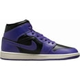 thumbnail image 2 of Women's Air Jordan 1 Mid Black/Dark Concord-Sail (BQ6472 051) - 8, 2 of 6