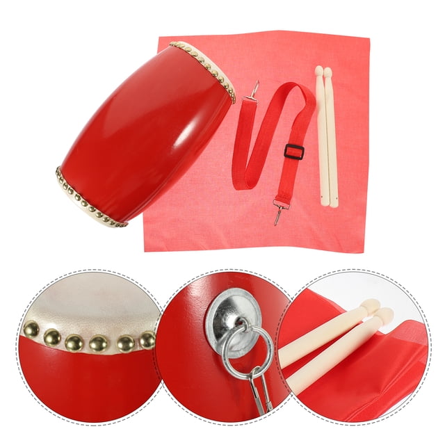 Traditional Waist Drum Set with Strong Synthesis Material for Home Use Assorted Color