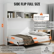 KFFKFF Twin Murphy Bed Kit, Deluxe DIY Wall Bed Mechanism, Durable Pneumatic Lever Support, Heavy Duty Frame for Space-Saving Guestroom Solution, Simple Assembly