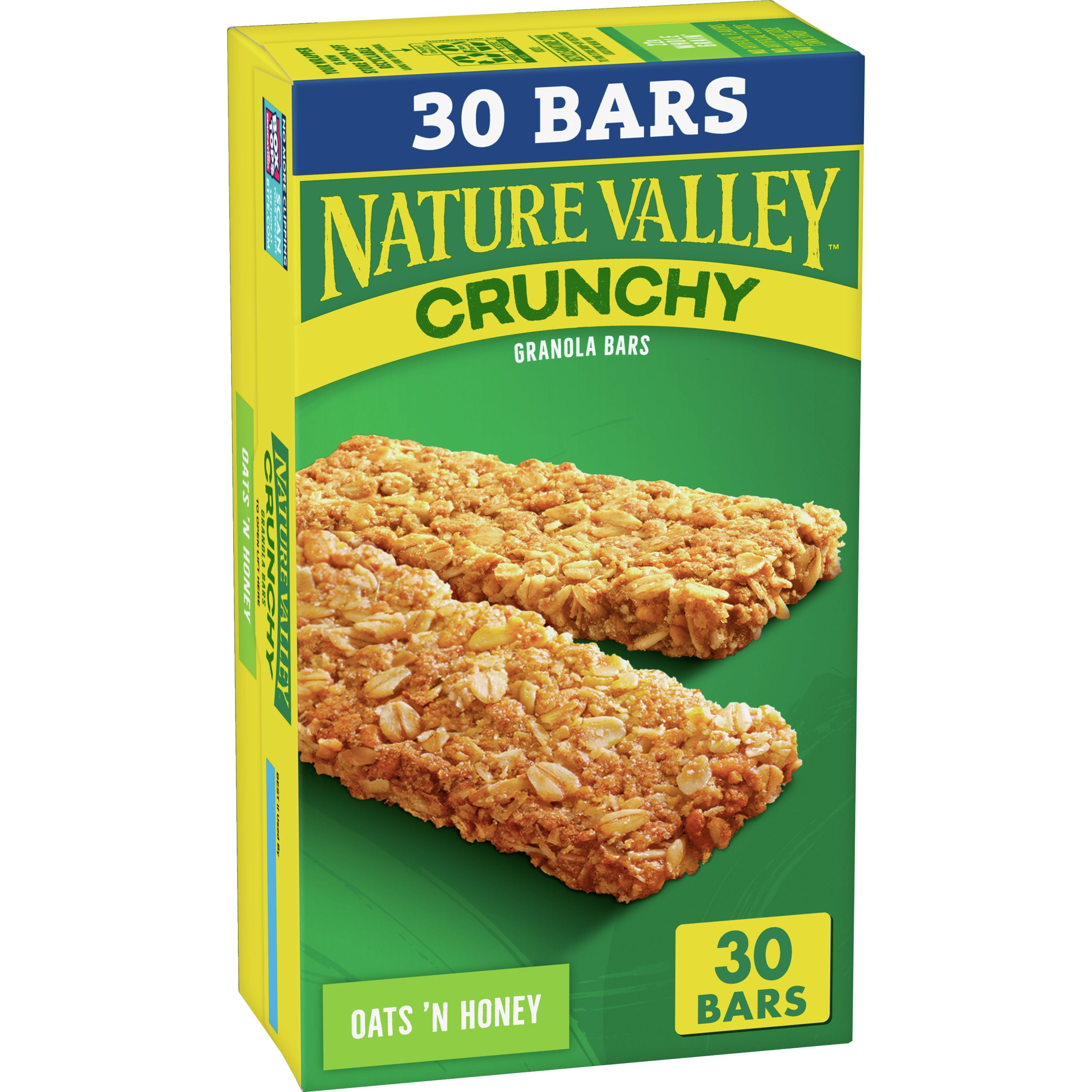 Nature Valley Crunchy Granola Bars Oats N Honey Family Pack 30 Bars 