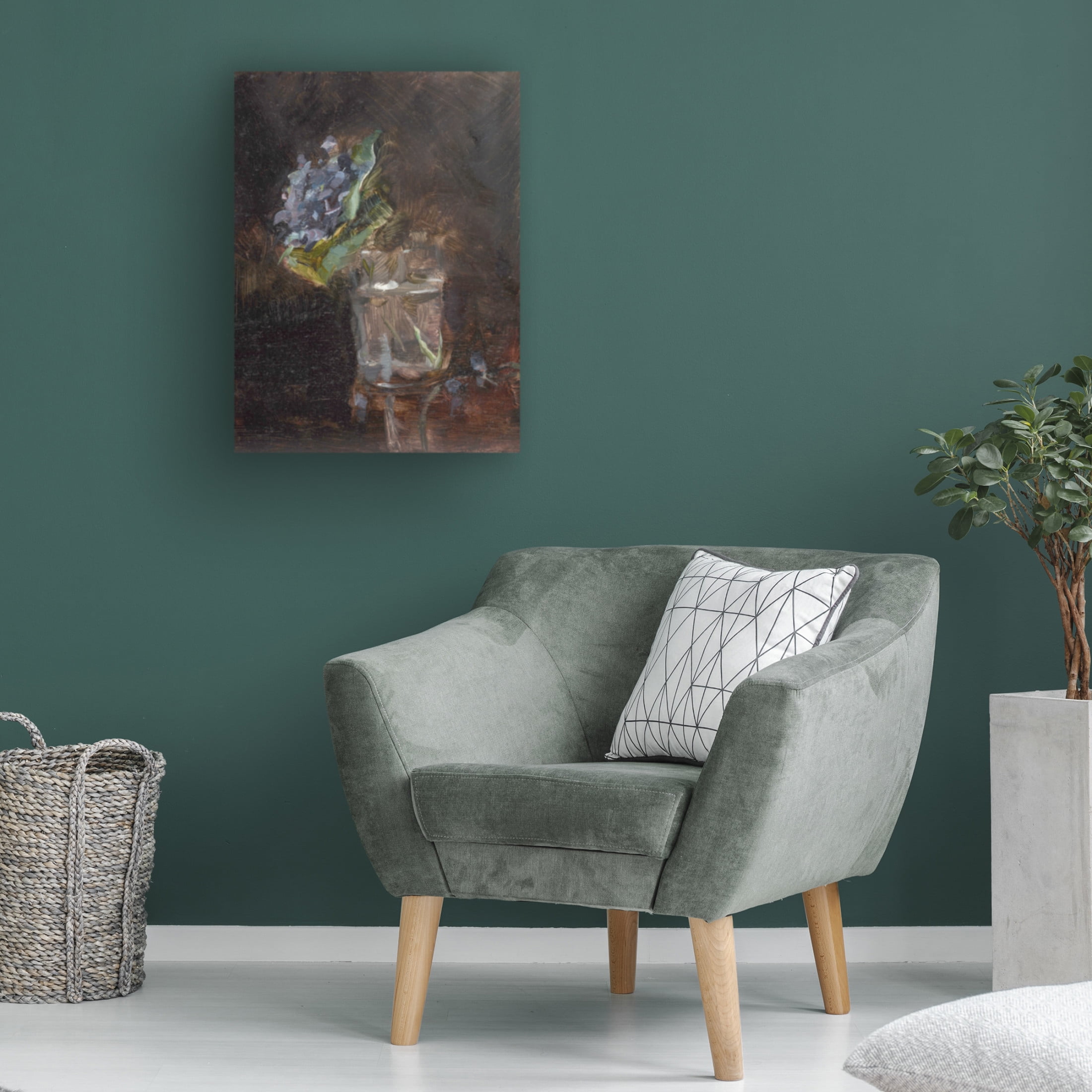 Trademark Fine Art Pictufy Bouquet of Violets In a Vase 1882 Canvas Wall Art