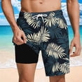 thumbnail image 2 of Guluxicc Mens Swimming Trunks with Compression Mesh Liner 2 in 1 Quick-Dry Swim Shorts with Pockets Summer Board Shorts, 2 of 5