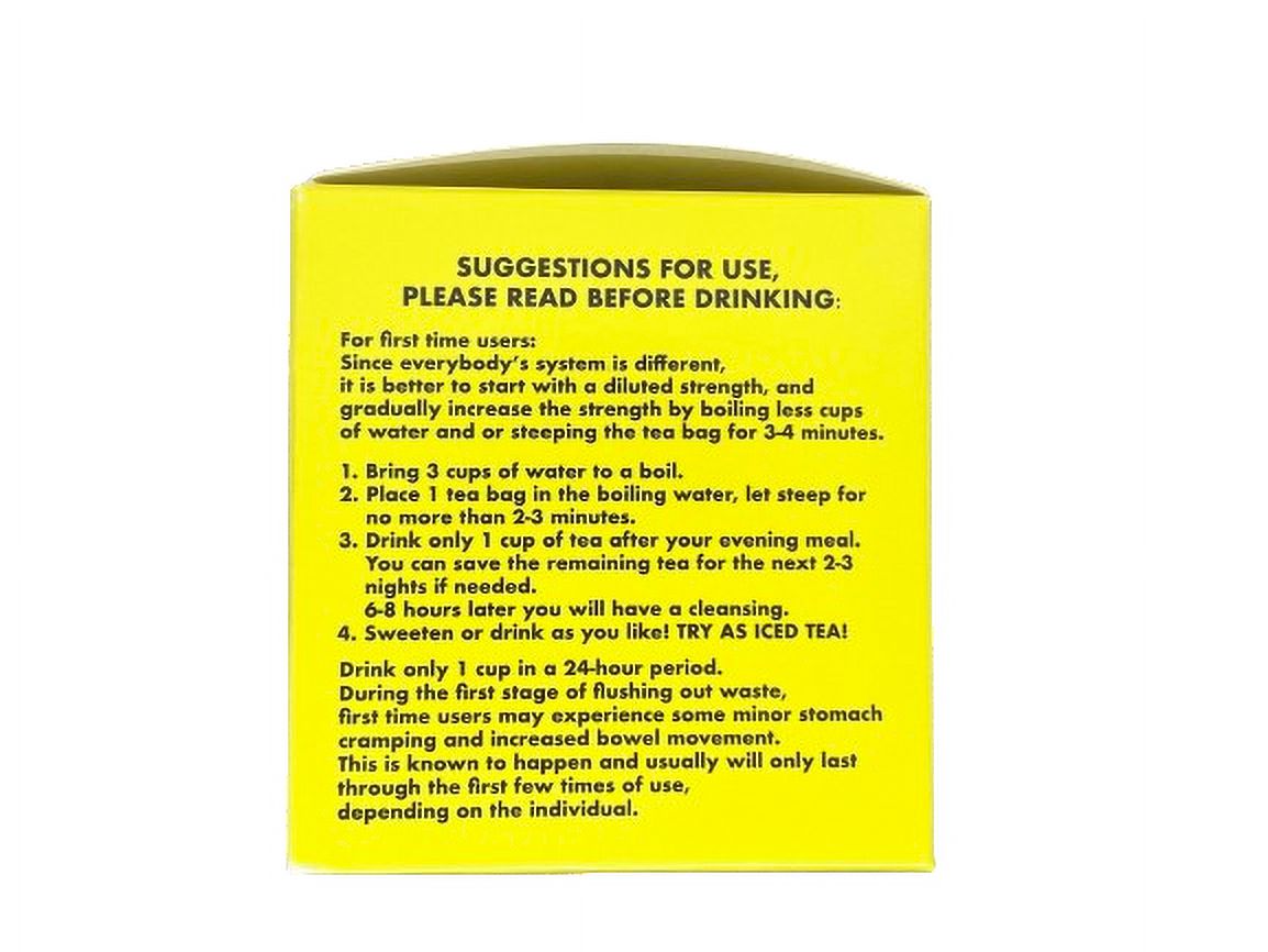Chiro-Klenz Lemon Flavor Herbal Tea for Detox, Constipation and Bloating Relief, Gluten Free - 30 Tea Bags