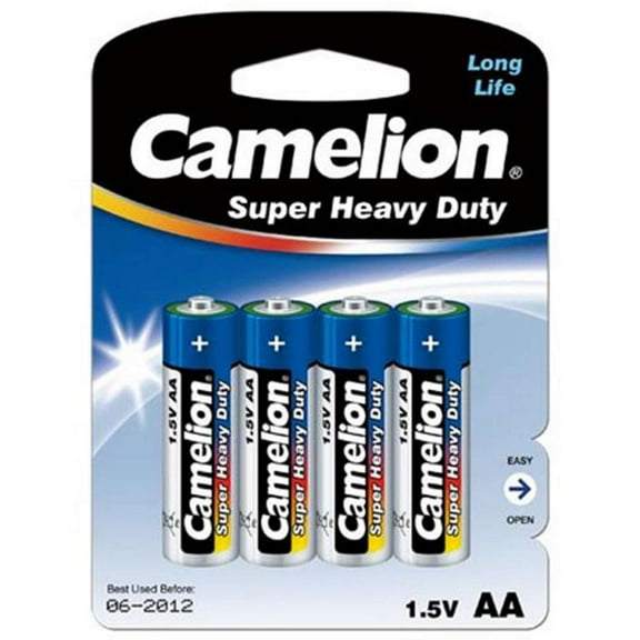 Camelion R06P 1.5V 1220mAh AA Super Heavy Duty 4pk Blister FAST USA SHIP