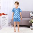thumbnail image 6 of Summer Short Sleeve Pajama Sets Bear White Patterns Sleepwear Nighty 95% Cotton (5-14Y), 6 of 7
