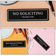 thumbnail image 2 of IFANLANDOR 2Pack No Soliciting Door Warning Sign for Homeowners Acrylic Black Rectangular Plaque, 2 of 7