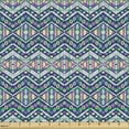 thumbnail image 2 of Ambesonne Ethnic Fabric by the Yard Upholstery, Chevron Inspired Art, 2 Yards, Mint Green Beige, 2 of 5