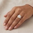 thumbnail image 5 of Rosec Jewels Lab Grown Diamond Engagement Ring 2 Carat - IGI Certified - E-VS1 Quality Diamond Halo Ring with Split Shank, 10K Yellow Gold, US 5.00, 5 of 7