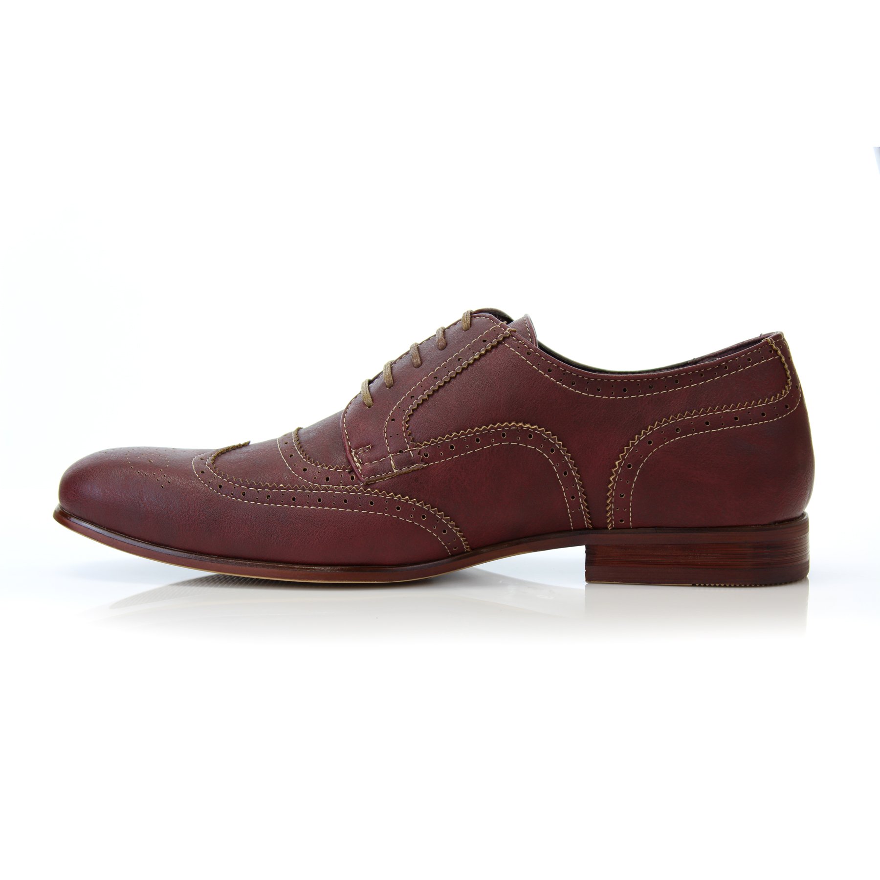Ferro Aldo Vincent MFA139356E Mens Classic Perforated Duo-Texture Lace-up Wingtip Oxford Dress Shoes - image 2 of 3