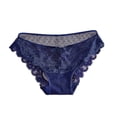 thumbnail image 5 of Eashery Womens Panties Plus Size Low Waist Lace Cutout Women Thong Dark Blue XL, 5 of 5