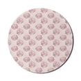 thumbnail image 1 of Romantic Mouse Pad for Computers, Arrangement of Rose Silhouettes and Drawings in Soft Tones, Round Non-Slip Thick Rubber Modern Gaming Mousepad, 8" Round, Pale Salmon Dried Rose, by Ambesonne, 1 of 2