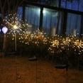 thumbnail image 3 of Lampara Lámpara LED solar de fuegos artificiales para exteriores, jardín, césped, estaca, cadena de luces (blanco cálido) Likrtyny Lámpara, 3 of 9