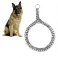thumbnail image 1 of Double-Chain Pet Dog Collar Plated Iron Chock Metal Link Training Necklace, 1 of 5