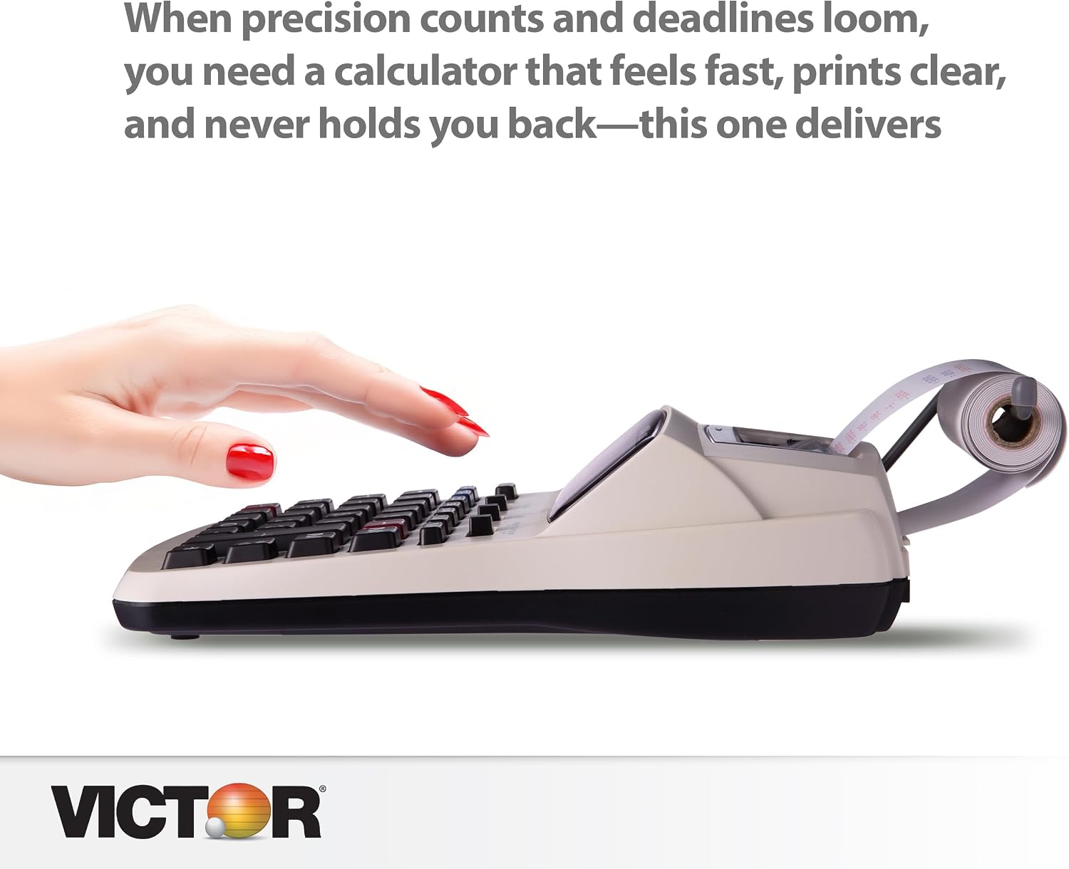 Victor 1208-2 Printing Calculator with 12-Digit Display, Black photo 8
