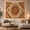 Corner Florals, variant on Intricate Orange and Brown Mandala on a Cream Background, Peaceful Boho for Boho Decor Lovers, Ornate Ethnic Wall Art, Housewarming Gift, Tapestry Wall Hanging for Living Room and Bedroom