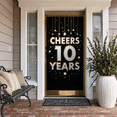 thumbnail image 4 of LUUFILx Cheers to 10 Years Backdrop Banner Anniversary Celebration Party Supplies Event Decoration Photography Props Background Stars, 4 of 8