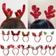 thumbnail image 1 of SUSUchens 12 piezas de diadema navideña con cuernos de alce y lazo, antideslizante, decoración navideña, para adultos y niños, linda banda para el cabello con astas de Navidad, accesorios para el, 1 of 8