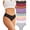10Pack A, variant on 10 Pack Cotton Underwear for Women Criss Cross Lace Trim Low Rise Cheeky Bikini Panties M