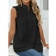 thumbnail image 4 of Camiseta sin mangas para mujer camiseta sin mangas de verano para mujer camisas informales de poliéster sin mangas chaleco con cuello de botones lavable a máquina ANGGREK Otros, 4 of 5