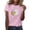 (Style 138)Pink, variant on NuoCaiYun Womens Summer Tops Short Sleeve T Shirts Daisy Graphic Print Crewneck Casual Loose Fit Fashion Tunic Blouses