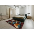 thumbnail image 5 of Ahgly Company Machine Washable Indoor Rectangle Abstract Red Area Rugs, 5' x 8', 5 of 7