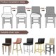 thumbnail image 5 of 4 Pices Tabourets Hauts Housse de Chaise de Bar Couverture de Chaise de Pub Amovible et lastique,Seulement Housses,Blanc, 5 of 5