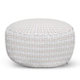 thumbnail image 1 of Geometric Pouf Cover with Zipper, Abstract Illustration of Ornamental Small Rhombuses and Asymmetric Octagons, Soft Decorative Fabric Unstuffed Case, 30" W X 17.3" L, Multicolor, by Ambesonne, 1 of 5