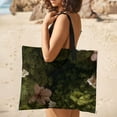 thumbnail image 5 of Delicate Flowers Mossy Green Background Outdoor Picnic Blanket, Foldable Waterproof Beach Mat, Portable Beach Blanket for Beach Camping, Hiking, Family Concerts, 5 of 8