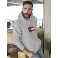 thumbnail image 2 of Georgia Flag Brushstroke Hoodie Men -Image by Shutterstock, Male Large, 2 of 4