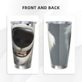 thumbnail image 3 of KLL Smiling Polar Bear Print 40oz Stainless Steel Insulated Car Cup with Spillproof Lid - Keep Your Drink Hot or Cold on the Go-Straw Three-piece Set, 3 of 8